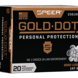Speer Gold Dot Personal Protection Ammo 9mm 20-Rounds 147 Grain Hollow Point