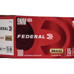 Federal Champion Training Handgun Ammo 9mm 100-Rounds 115 Grain FMJ