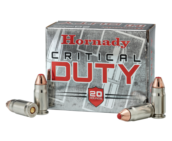 Hornady Critical Duty Handgun Ammo Nickel 9mm 25-Rounds 135 Grain FlexLock