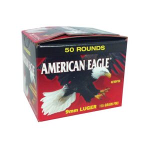 Federal Ammerican Eagle 9mm 115GR FMJ 50Rds