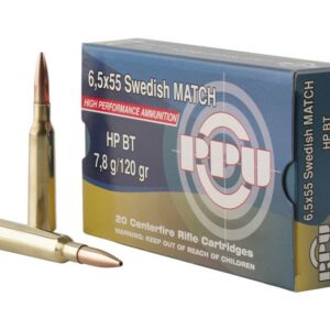 PPU PPM6 Match 120 Grain 6.5x55 Swedish 20 Rounds Hollow Point Boat Tail