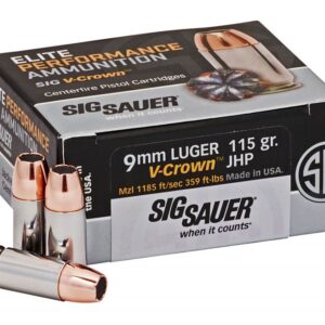 Sig Sauer Elite V-Crown Jacketed Hollow Point 9mm 115grain 50rds