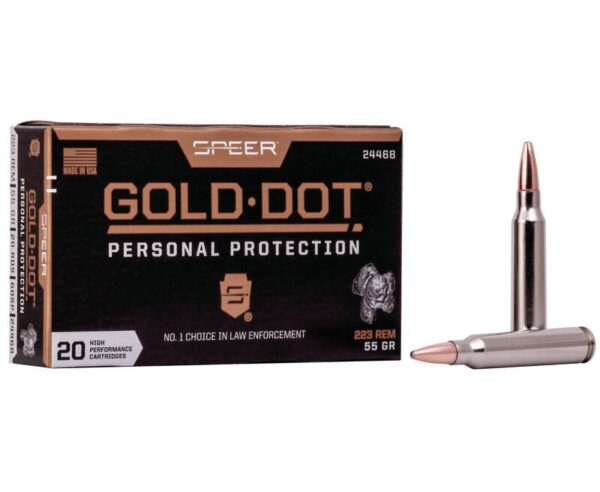 Speer Gold Dot Nickel Plated Brass .223 Rem 55-Grain 20-Rounds SP