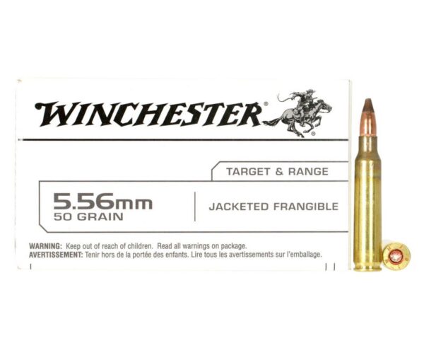 Winchester Ammunition Target and Range Jacketed Frangible 5.56 50gr 20rds