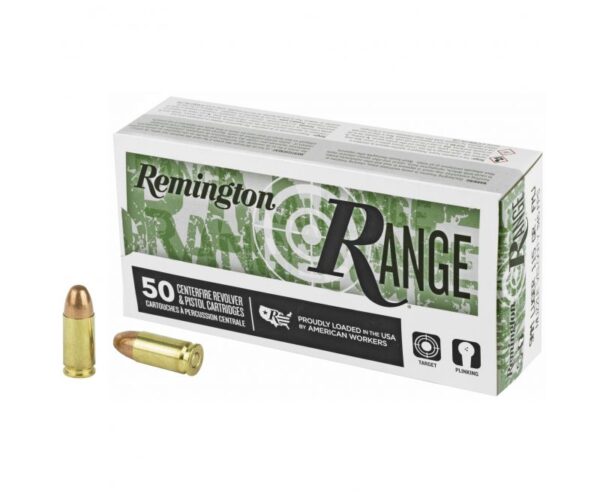 Remington Range Brass 9mm 115-Grain 500-Rounds FMJ