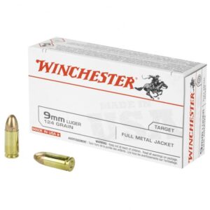 Winchester USA Ammo 9mm 50-Rounds 124 Grain FMJ