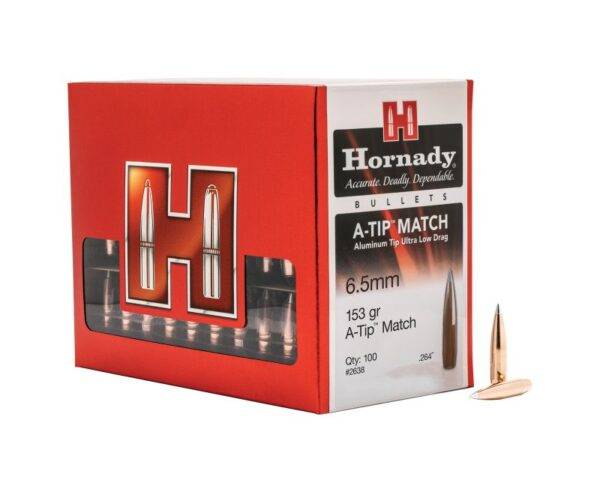 Hornady A-Tip Match Copper 6.5mm 153-Grain 100-Rounds BT Bullets Only