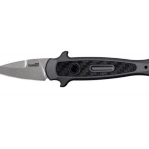 Kershaw Launch 12 Mini-Stiletto 1.9" Inch Spear Point Blade - Gray Handle w/Carbon Fiber