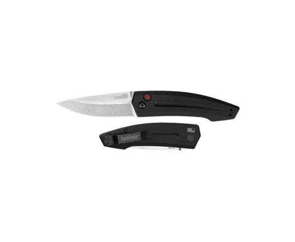 Kershaw Launch 2 Automatic Folding Knife 3.25" Stonewash Drop Point - Push Button Open
