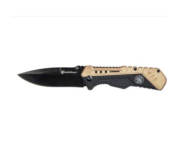 Smith & Wesson Spring Assisted Open Folding Knife with 3.5" Drop Point Blade