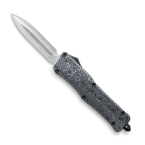CobraTec CTK-1 Carbon Fiber OTF Knife - 3.75" Plain Dagger Blade with Nylon Sheath