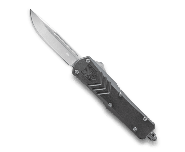 CobraTec Knives FS-X Gray OTF Knife - 2.75" Plain Drop Point Blade