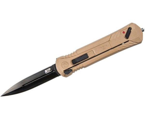 Smith & Wesson OTF Knife Spear Point Blade Flat Dark Earth 3.5"