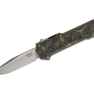 Hogue Compound OTF Knife - 3.5" Plain Clip Point Blade with Ambidextrous Carry Clip