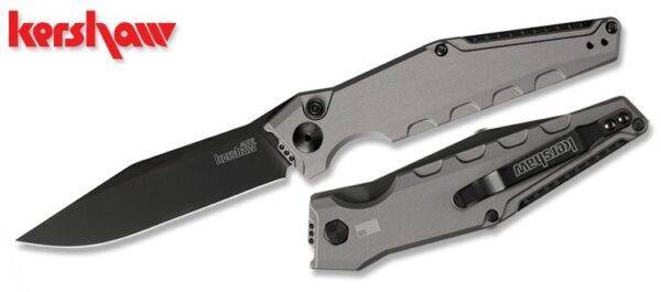 Kershaw Launch 7 Automatic Knife Gray Handle - 3.7" Plain Clip-Point Blade